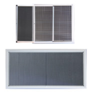 Hinged Eggcrate Grilles with Removable Filter