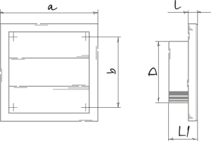 Vents Decor 155x155/100G - Dimensions