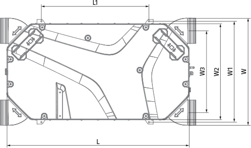 Blauberg Reneo-Fit D 150-E S14 - Dimensions