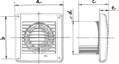 Vents Aero 100 T - Dimensions