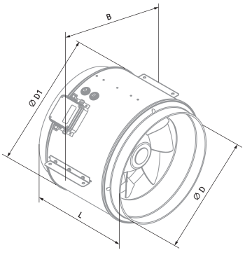 Blauberg Primo 355 - Dimensions